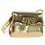 Borsa a tracolla Salvatore Ferragamo Gancini in pelle metallizzata Oro Auth 203812V