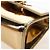 Borsa a tracolla Salvatore Ferragamo Gancini in pelle metallizzata Oro Auth 203812V - vista 17