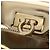 Borsa a tracolla Salvatore Ferragamo Gancini in pelle metallizzata Oro Auth 203812V - vista 20