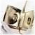 Borsa a tracolla Salvatore Ferragamo Gancini in pelle metallizzata Oro Auth 203812V - vista 21