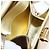 Borsa a tracolla Salvatore Ferragamo Gancini in pelle metallizzata Oro Auth 203812V - vista 25