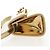 Borsa a tracolla Salvatore Ferragamo Gancini in pelle metallizzata Oro Auth 203812V - vista 5