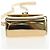 Borsa a tracolla Salvatore Ferragamo Gancini in pelle metallizzata Oro Auth 203812V - vista 6