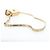 Borsa a tracolla Salvatore Ferragamo Gancini in pelle metallizzata Oro Auth 203812V - vista 7