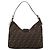 Bolsa de Ombro FENDI Zucca Canvas Mamma Baguette Preta Castanha Auth BA15806V Marrom Preto - vista 2