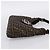 Bolsa de Ombro FENDI Zucca Canvas Mamma Baguette Preta Castanha Auth BA15806V Marrom Preto - vista 4