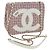 Borsa a tracolla con catena CHANEL Flap Pouch Tweed Rossa CC Tono Oro Auth 167617SM Rosso