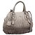 Bolso de mano Prada Gathered de piel 2way Gris Plata Auth 204095V Castaño
