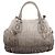 Bolso de mano Prada Gathered de piel 2way Gris Plata Auth 204095V Castaño - vista 2