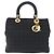 Borsa Christian Dior Lady Dior Canage Canvas Black Gold Auth 201352 Nero D'oro - vista 13
