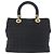 Borsa Christian Dior Lady Dior Canage Canvas Black Gold Auth 201352 Nero D'oro - vista 2