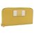 Cartera larga Miu Miu de piel Amarillo Oro Auth 200735A Dorado