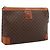 Céline Borsa a pochette CELINE Macadam PVC Pelle Marrone Oro Auth 201520A D'oro