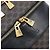 Céline CELINE Macadam Canvas Vanity Handtasche PVC Leather Black Gold Auth 201453A Schwarz Golden - Ansicht 18