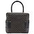 Céline CELINE Macadam Canvas Vanity Handtasche PVC Leather Black Gold Auth 201453A Schwarz Golden - Ansicht 2