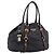 Borsa Tote PRADA Vittero Dino Leather Black Gold Auth 204406 Nero D'oro