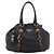 Borsa Tote PRADA Vittero Dino Leather Black Gold Auth 204406 Nero D'oro - vista 13