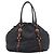 Borsa Tote PRADA Vittero Dino Leather Black Gold Auth 204406 Nero D'oro - vista 2
