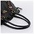Borsa Tote PRADA Vittero Dino Leather Black Gold Auth 204406 Nero D'oro - vista 7