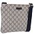 Bolsa de Ombro GUCCI GG Supreme PVC Navy Silver 201538 Auth ka6210 Prata Azul marinho