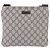 Bolsa de Ombro GUCCI GG Supreme PVC Navy Silver 201538 Auth ka6210 Prata Azul marinho - vista 13