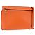 LOEWE Shoulder Bag Leather Orange Gold Tone Auth ka6237A