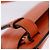 LOEWE Shoulder Bag Leather Orange Gold Tone Auth ka6237A - view 10