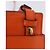 LOEWE Shoulder Bag Leather Orange Gold Tone Auth ka6237A - view 23