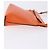 LOEWE Shoulder Bag Leather Orange Gold Tone Auth ka6237A - view 6