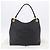 Bolsa de Ombro PRADA em Couro Preto e Dourado Auth ka6289M - vista 12