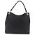 Bolsa de Ombro PRADA em Couro Preto e Dourado Auth ka6289M - vista 13