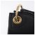 Bolsa de Ombro PRADA em Couro Preto e Dourado Auth ka6289M - vista 9