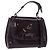 FENDI Silvana Shoulder Bag Patent Leather 2way Purple Silver Auth 202690A Silvery