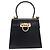 Borsa Salvatore Ferragamo Gancini in pelle 2way Nera Tono Oro Autentica 204629V Nero - vista 13
