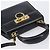 Borsa Salvatore Ferragamo Gancini in pelle 2way Nera Tono Oro Autentica 204629V Nero - vista 6