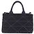 Borsa a mano PRADA Canapa Triangle Canvas 2way Navy Silver Auth 204765M Argento Blu navy - vista 2