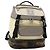 Mochila CHANEL Sports Line COCO Mark Nylon Couro Bege Silver CC Auth bs37020 Prata