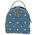 GUCCI GG Marmont Rucksack Denim Blue Gold 476671 Auth 203241M Blau Golden - Ansicht 13