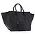 Céline Bolsa de mão CELINE Luggage Phantom Shopper em couro preto com detalhes dourados Auth 201314V