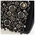 CHANEL Pochette épaule à chaîne en agneau noir argenté CC Auth 200770SAM - vue 19