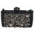 CHANEL Pochette épaule à chaîne en agneau noir argenté CC Auth 200770SAM - vue 2