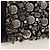 CHANEL Pochette épaule à chaîne en agneau noir argenté CC Auth 200770SAM - vue 20