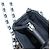 CHANEL Pochette épaule à chaîne en agneau noir argenté CC Auth 200770SAM - vue 28
