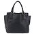 PRADA Vitellolux Hand Bag Leather Black Gold Auth 204100V Golden - view 2