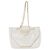 Bolsa de Ombro CHANEL Matelasse com Corrente em Vinil Branco com Detalhes Dourados CC Auth 201328 - vista 2