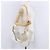 Bolsa de Ombro CHANEL Matelasse com Corrente em Vinil Branco com Detalhes Dourados CC Auth 201328 - vista 29