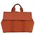 Hermès HERMES Valparaiso Handtasche Canvas Orange Silver Auth 200363V Silber - Ansicht 13