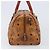 Bolsa MCM Vicetos Logogram Mini Boston Bag PVC Leather Brown Gold Auth ki6815 Marrom Dourado - vista 3