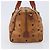 Bolsa MCM Vicetos Logogram Mini Boston Bag PVC Leather Brown Gold Auth ki6815 Marrom Dourado - vista 4