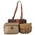 Céline Bolso de hombro CELINE Macadam Canvas PVC Leather 3 Set Brown Beige Auth 203379 Castaño